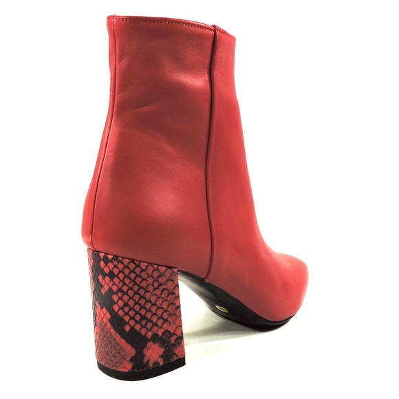 SOFFICE SOGNO ๐ฎ๐น RED LEATHER ANKLE BOOTIE - Picture 5 of 8